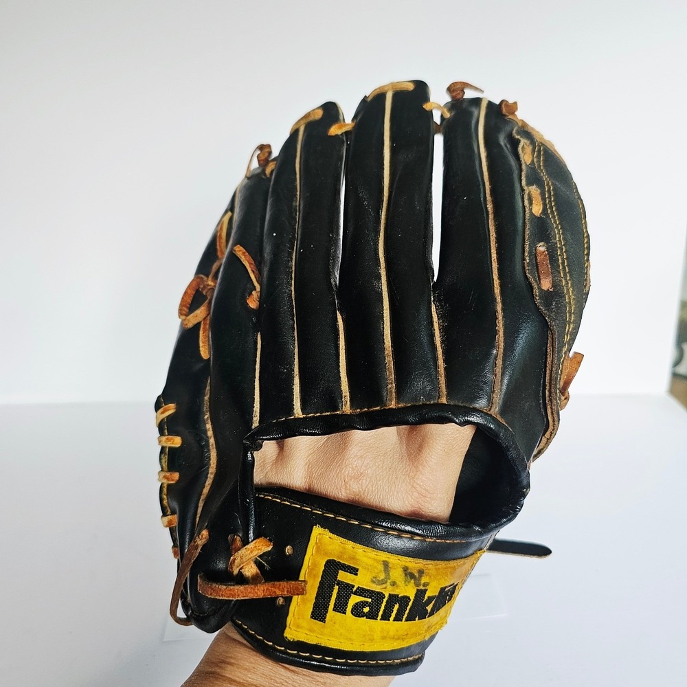 Youth Franklin Pro-Tamer 4601 Baseball Glove‎ Black Tan Leather Basket Web RHT - Picture 8 of 10